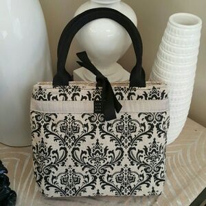1154LILL Classic Print Reversible Mini Tote Bag Evening Bag